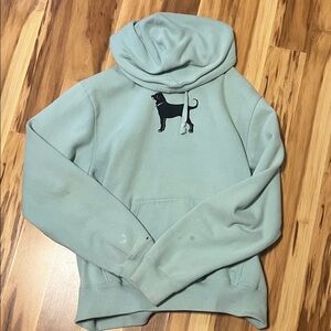 Black dog mint green hoodie